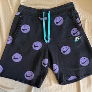 Nike All Over Smiley Face Sweat Shorts